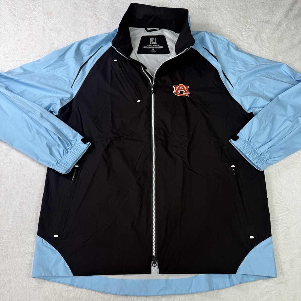 FootJoy DryJoys Select Auburn Tigers Golf Rain Jacket Mens Medium Blue Black